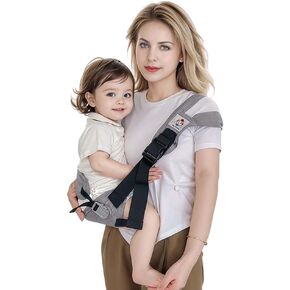 Baby Sling Carrier Toddler Carrier Boys Girls Newborn to Toddler Essentials Safety Non-Slip Baby Half Wrapped Sling Hip Carrier Black in Saudi Arabia