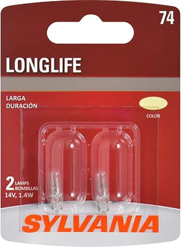 سيلفانيا - 74 Long Life Miniature - لمبة ، مثالية للإضاءة الداخلية من باب المجاملة ، صينية الرماد ، وأكثر من ذلك (تحتوي على 2 لمبات) in Saudi Arabia