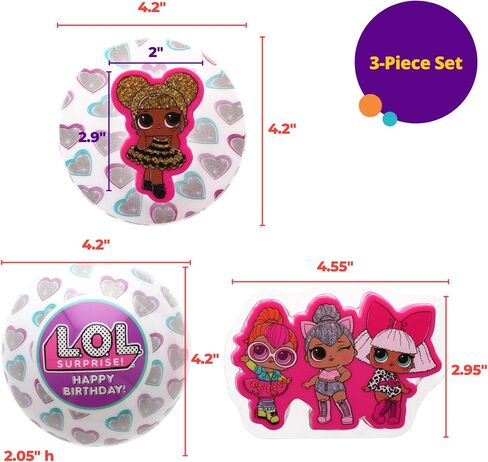 DecoPac L.O.L. Surprise! Rings, 24 L.O.L. Surprise Funseeker Cupcake Decorations Featuring 6 Different Dolls - 24 Pack in Kuwait