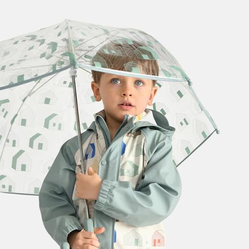 مظلة تولا للأطفال من 7 صباحًا - مظلة شفافة بحجم الأطفال، مقبض منحني سهل الإمساك، مادة خفيفة الوزن | مجموعة ملابس ضد المطر in Kuwait