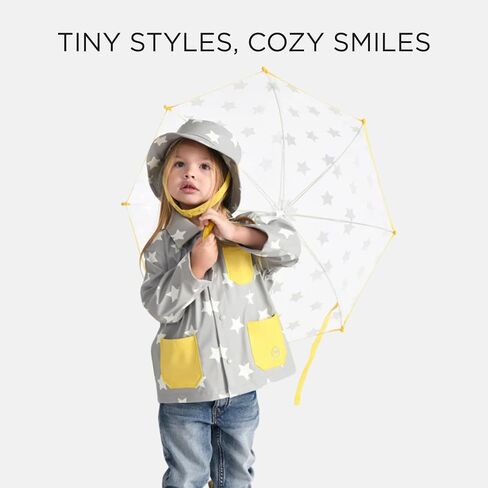 7AM Tula Kids Umbrella - Kid Size Transparent Umbrella, Easy Grip Curved Handle, Lightweight Material | Rainwear Collection in Saudi Arabia