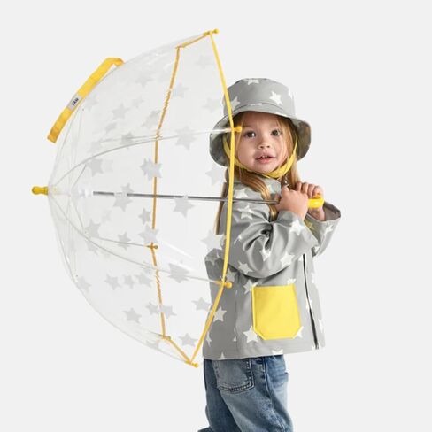 7AM Tula Kids Umbrella - Kid Size Transparent Umbrella, Easy Grip Curved Handle, Lightweight Material | Rainwear Collection in Saudi Arabia