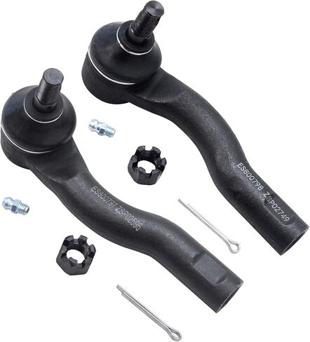 Detroit Axle - 2 Front Outer Tie Rods for 2010-2012 [2.5L 3.0L] Ford Fusion, 2010-2011 Mercury Milan, 2011-2012 [Hybrid] Lincoln MKZ, Steering Outer Tie Rod Ends Replacement in Saudi Arabia