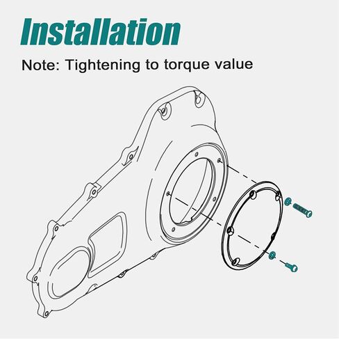 MoKitDora Derby Cover Hardware Kit Compatible with Harley 2006-2017 Dyna, 2008-2018 Softail (except Sport Glide FLSB), and 2008-up Touring and Trike Models, Chrome in Saudi Arabia