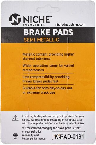 NICHE Brake Pad Set for Harley-Davidson Dyna Softail Sportster 1100 44063-83D 44082-08 Front Rear Semi-Metallic in Saudi Arabia