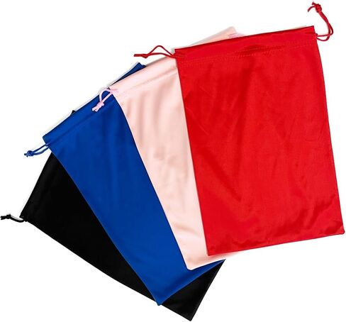 4 Pieces Ski Goggle Bag Microfiber Drawstring Pouch Snow Goggle Protection Bag Soft Storage Case Pouch, 7x10.6 Inch in Saudi Arabia