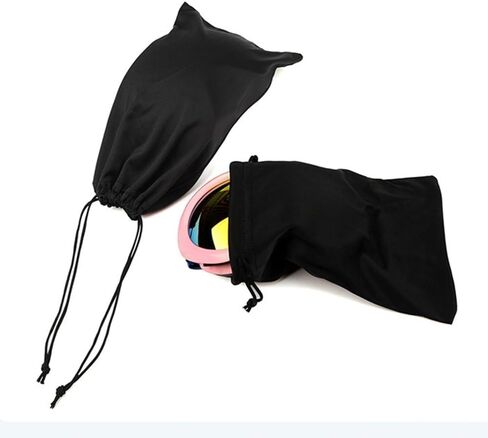 4 Pieces Ski Goggle Bag Microfiber Drawstring Pouch Snow Goggle Protection Bag Soft Storage Case Pouch, 7x10.6 Inch in Saudi Arabia
