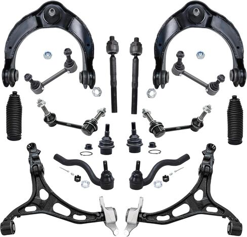 Detroit Axle-End Front 16pc Kit for Jeep 2011-2015 Grand Cherokee 2011-2015 Dodge Durango ، 4 Control Arms 2 Lower Ball Points 4 Brable & Grand Sway Bars 4 Tie Rods 2 Boots Replication in Kuwait