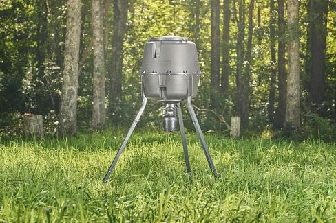 Moultrie Deer Feeder Connected - 30 Gallon Cellular Connected Tripod Feeder - 6V Spincast Deer Feeder - Feed Level Detector with Celluar Monitoring, Programming - Nationwide 4G LTE Autoconnect in Saudi Arabia