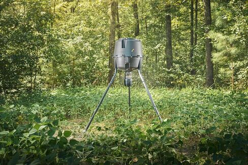Moultrie Deer Feeder Connected - 30 Gallon Cellular Connected Tripod Feeder - 6V Spincast Deer Feeder - Feed Level Detector with Celluar Monitoring, Programming - Nationwide 4G LTE Autoconnect in Saudi Arabia