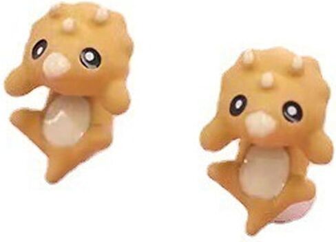 Cute Cartoon Dinosaur Bite Stud Earrings,Funny Small Animals Jacket Statement Earrings,Charming Green Halloween Personalized Earrings for Dinosaur Fans in Kuwait