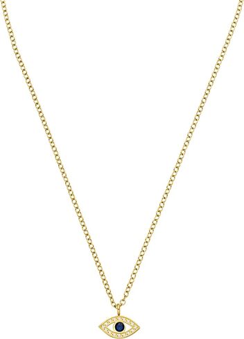 Purelei® Blue Eye Necklace – 18K Gold plated stainless steel jewelry – Waterproof chain with eye pendant – 16 to 18 inch adjustable length – Fashion jewelry for your individual look in Kuwait