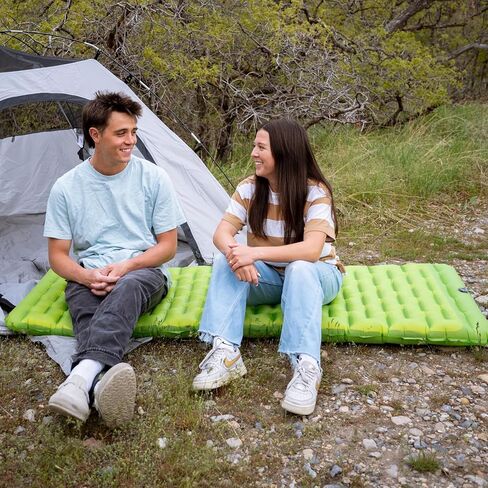 ATEPA Insulated Sleeping Pad 6 R-Value Ultralight Backpacking Sleeping Pad for Hiking Camping (1.3lbs) inflatable sleeping pad for adults, Compact Thick Camping Mattress pad in Kuwait