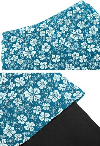 Ekouaer Skirted Leggings for Women Tennis Golf Skorts Capris Gym Yoga Legging with Skirts in Kuwait