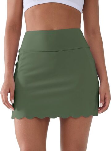 Tennis Skirts for Women with 2 Pockets Inner Shorts High Waisted Athletic Skorts Golf Sports Workout Running Skort in Saudi Arabia