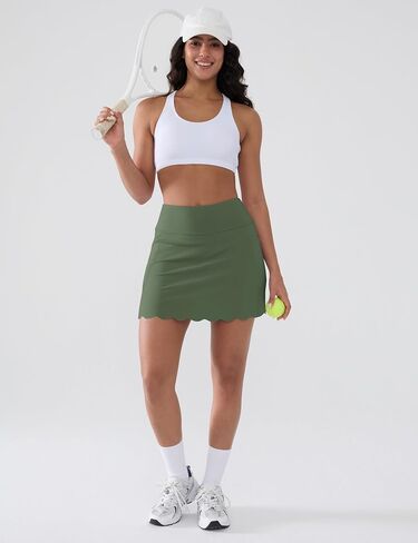 Tennis Skirts for Women with 2 Pockets Inner Shorts High Waisted Athletic Skorts Golf Sports Workout Running Skort in Saudi Arabia