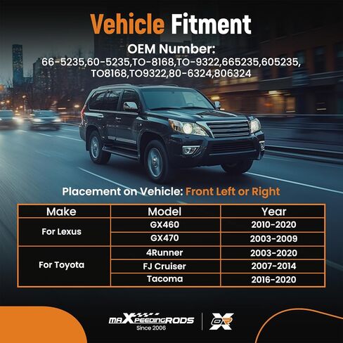 MaxPeedingrods الأمامي محور محور CV Roven for exus gx460 gx470 ، ل toyota 4runner fj cruiser tacoma 2003-2020 66-5235 60-5235 to-8168 to-9322 in Kuwait