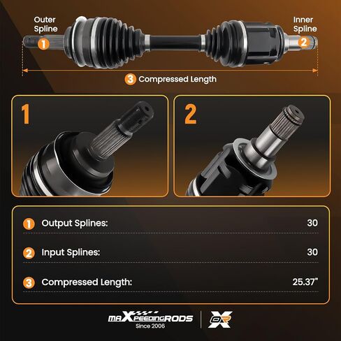 MaxPeedingrods الأمامي محور محور CV Roven for exus gx460 gx470 ، ل toyota 4runner fj cruiser tacoma 2003-2020 66-5235 60-5235 to-8168 to-9322 in Kuwait