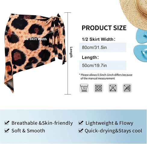 Watermelon Women Swimsuit Cover Ups Beach Bikini Wrap Sarong Bathing Suit Short Skirt For Swimwear in Kuwait