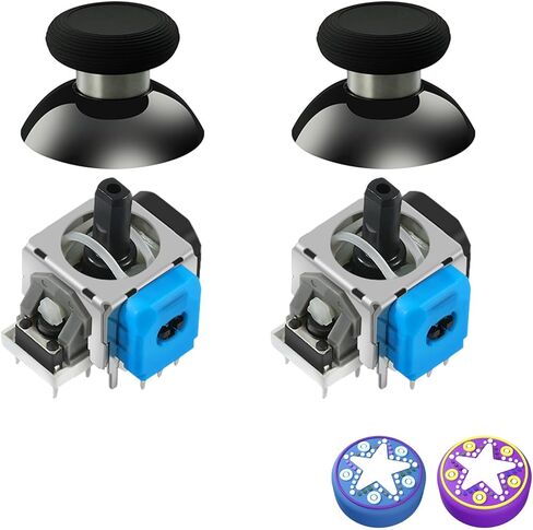 AKNES GuliKit TMR Electromagnetic Joysticks Replacement for DualSense PS5 Controller, Thumbstick Grips for PlayStation 5 Controller, Thumbstick Caps Included in Kuwait