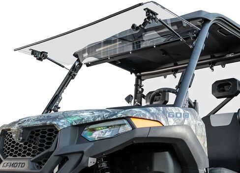 الزجاج الأمامي Superatv Scratch Resistant 3-in-1 من أجل CFMoto Uforce 600 2021-2022 ، المصنوع من 1/4 بوصة من البولي المغلفة الصلبة ، ويأتي مسبقًا ، أو يمكن إغلاقه أو تنفيسه أو مفتوحًا بالكامل ، الولايات المتحدة الأمريكية مصنوعة in Saudi Arabia
