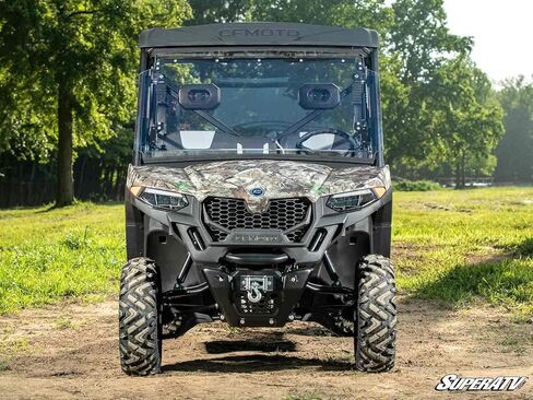 الزجاج الأمامي Superatv Scratch Resistant 3-in-1 من أجل CFMoto Uforce 600 2021-2022 ، المصنوع من 1/4 بوصة من البولي المغلفة الصلبة ، ويأتي مسبقًا ، أو يمكن إغلاقه أو تنفيسه أو مفتوحًا بالكامل ، الولايات المتحدة الأمريكية مصنوعة in Saudi Arabia