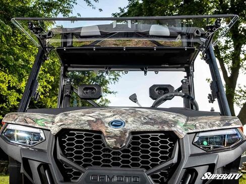 الزجاج الأمامي Superatv Scratch Resistant 3-in-1 من أجل CFMoto Uforce 600 2021-2022 ، المصنوع من 1/4 بوصة من البولي المغلفة الصلبة ، ويأتي مسبقًا ، أو يمكن إغلاقه أو تنفيسه أو مفتوحًا بالكامل ، الولايات المتحدة الأمريكية مصنوعة in Saudi Arabia
