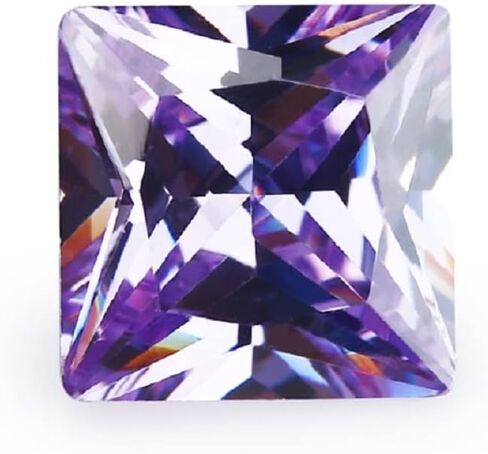 JIANGYUANGEMS 25pcs 7x7mm 5A Square Shape Princess Cut Garnet Red Color Cubic Zirconia Stone Loose CZ Stones Synthetic Gemstone for Jewelry Making in Kuwait