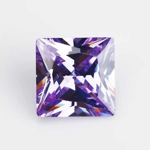 JIANGYUANGEMS 25pcs 7x7mm 5A Square Shape Princess Cut Garnet Red Color Cubic Zirconia Stone Loose CZ Stones Synthetic Gemstone for Jewelry Making in Kuwait