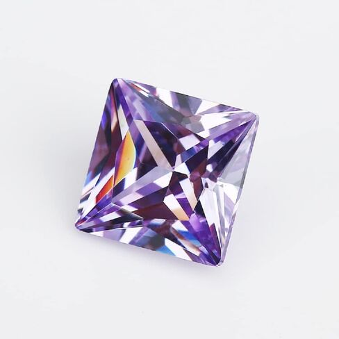 JIANGYUANGEMS 25pcs 7x7mm 5A Square Shape Princess Cut Garnet Red Color Cubic Zirconia Stone Loose CZ Stones Synthetic Gemstone for Jewelry Making in Kuwait