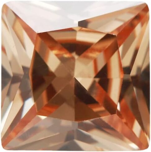 JIANGYUANGEMS 25pcs 7x7mm 5A Square Shape Princess Cut Garnet Red Color Cubic Zirconia Stone Loose CZ Stones Synthetic Gemstone for Jewelry Making in Kuwait