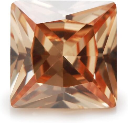 JIANGYUANGEMS 25pcs 7x7mm 5A Square Shape Princess Cut Garnet Red Color Cubic Zirconia Stone Loose CZ Stones Synthetic Gemstone for Jewelry Making in Kuwait