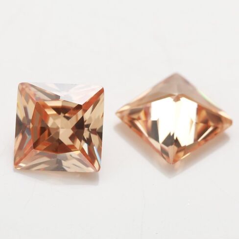 JIANGYUANGEMS 25pcs 7x7mm 5A Square Shape Princess Cut Garnet Red Color Cubic Zirconia Stone Loose CZ Stones Synthetic Gemstone for Jewelry Making in Kuwait