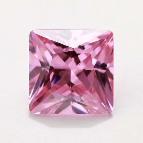 JIANGYUANGEMS 25pcs 7x7mm 5A Square Shape Princess Cut Garnet Red Color Cubic Zirconia Stone Loose CZ Stones Synthetic Gemstone for Jewelry Making in Kuwait