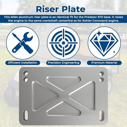 for Predator 670 V-Twin Replace for Kohler Command Engine Adapter Kit - Include Billet Aluminum Adapter and Riser Plate in Saudi Arabia