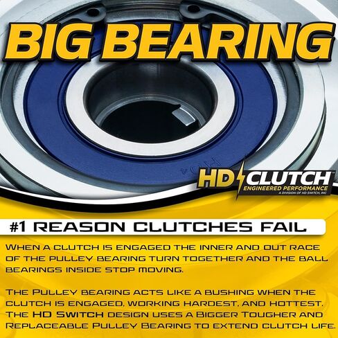 High Torque 175ftlb (OEM 150) BIGBearing Solid Steel Billet Pulley PTO Clutch for Dixie Chopper 500173 Ferris Snapper Simplicity 7075672YP for Ogura GT2.5-SN01 GT2-SM02 MA-GT-SN20X w/Replaceable Wire in Saudi Arabia