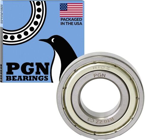 محمل PGN (10 عبوات) R10-ZZ - محمل كروي مختوم من الصلب الكروم المشحم - محامل 5/8 بوصة × 1-3/8 بوصة × 0.3438 بوصة مع درع معدني ودعم دورة في الدقيقة العالية in Saudi Arabia