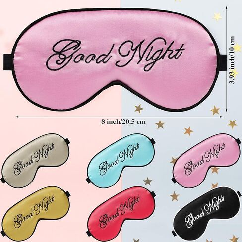 Syhood 6 Pieces Silk Sleep Eye Cover Masks Satin Eye Mask Soft Blindfold Sleeping Mask Adjustable Strap Blinder Night Eyeshade Cover for Women Men Night Travel Nap(Multicolor) in Saudi Arabia