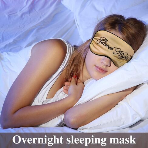 Syhood 6 Pieces Silk Sleep Eye Cover Masks Satin Eye Mask Soft Blindfold Sleeping Mask Adjustable Strap Blinder Night Eyeshade Cover for Women Men Night Travel Nap(Multicolor) in Saudi Arabia