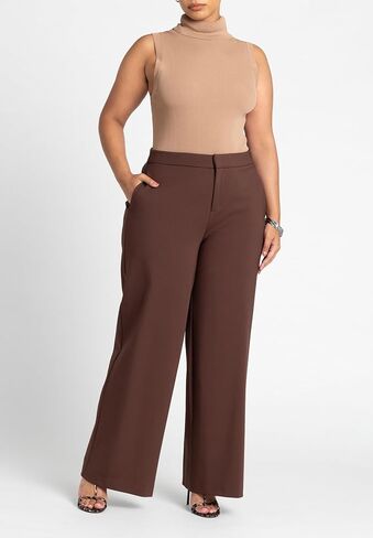 ELOQUII Women's Plus Size The Ultimate Stretch Wide Leg Pant in Saudi Arabia
