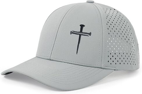 Jesus 3 Nail Cross Hat Christian Religious Gifts for Christma with Embroidered - Adjustable Snapback Baseball Cap in Kuwait
