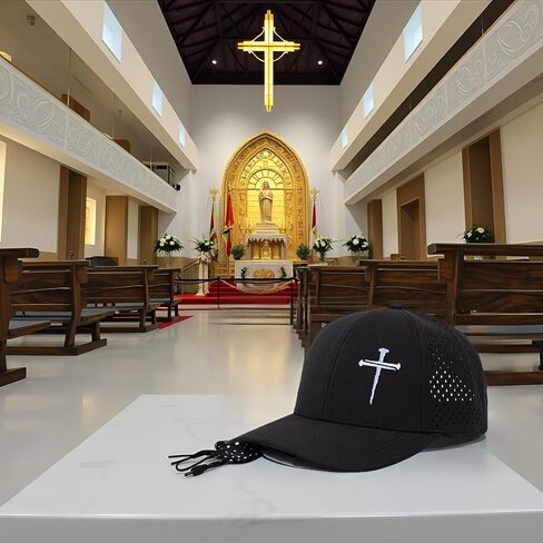Jesus 3 Nail Cross Hat Christian Religious Gifts for Christma with Embroidered - Adjustable Snapback Baseball Cap in Kuwait