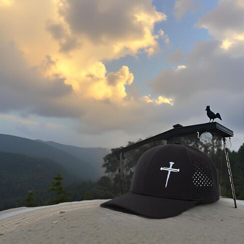 Jesus 3 Nail Cross Hat Christian Religious Gifts for Christma with Embroidered - Adjustable Snapback Baseball Cap in Kuwait