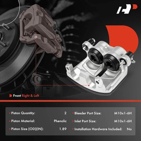 A-Premium Disc Brake Assembly بدون قوس متوافق مع سيارات Jeep & Dodge-Grand Cherokee 2011-2022 ، Durango 2011-2023-سائق أمامي ومسافر ، مجموعة 2-PC in Saudi Arabia