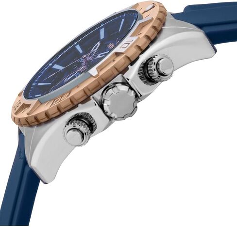 Invicta Men's Aviator Stainless Steel Quartz Watch with Silicone Strap, Blue, 26 (Model: 22523) in Saudi Arabia