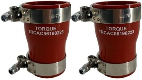 TORQUE Plain Hose for Cummins ISX15 Engine with T-Bolt Clamps Set Replaces 3687223 56190223, Reinforced 4-ply Silicone High Temperature (TRCAC56190223) in Kuwait