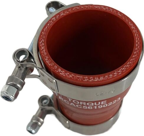 TORQUE Plain Hose for Cummins ISX15 Engine with T-Bolt Clamps Set Replaces 3687223 56190223, Reinforced 4-ply Silicone High Temperature (TRCAC56190223) in Kuwait