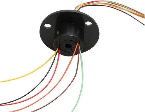 1 Pcs Through Hole Diameter 5mm Hollow Shaft Slip Ring 2/4/6/12 Channel 2A Rotary Conductive Connector Slip Ring for Camera Gimbal(Hole 5mm 12ch 2A) in Saudi Arabia