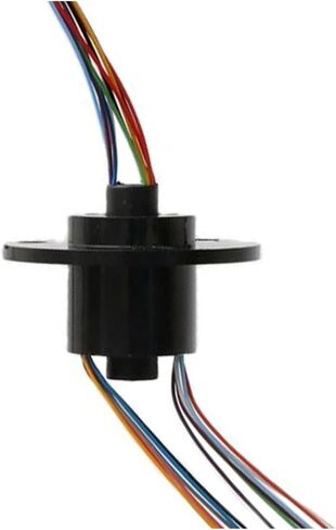 1 Pcs Through Hole Diameter 5mm Hollow Shaft Slip Ring 2/4/6/12 Channel 2A Rotary Conductive Connector Slip Ring for Camera Gimbal(Hole 5mm 12ch 2A) in Saudi Arabia
