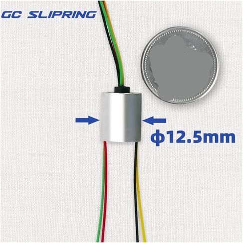 Slip Ring 4 Wires 2A Metal Shell Fish Wheel Slip Ring Diameter 12.5mm Length 15mm Wire Length 250mm Each end in Saudi Arabia